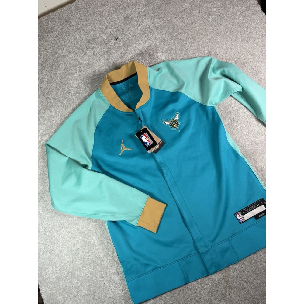 Nike Teal Charlotte Hornets 2023/24 City Edition Full Zip Jacket size L Tall NWT